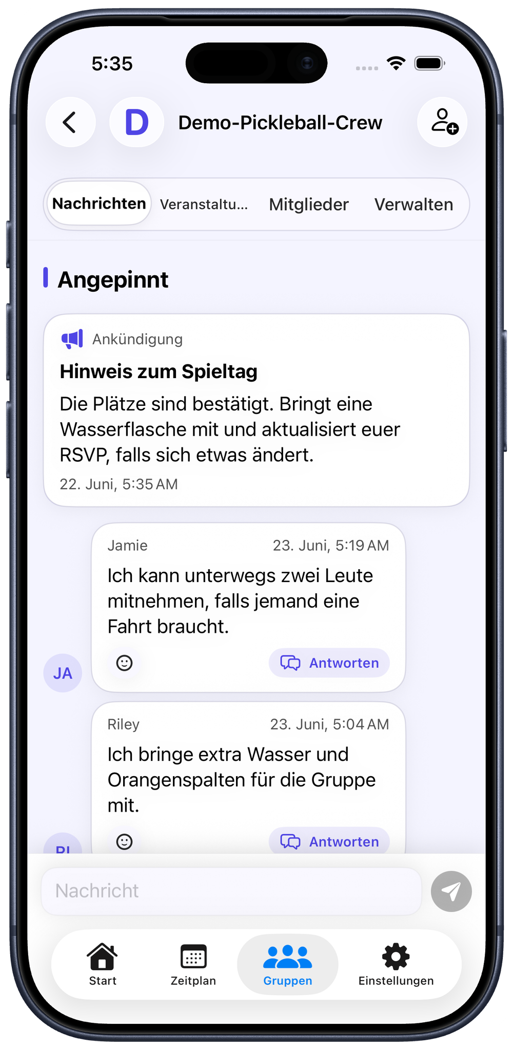 Halte die Unterhaltung in Gang