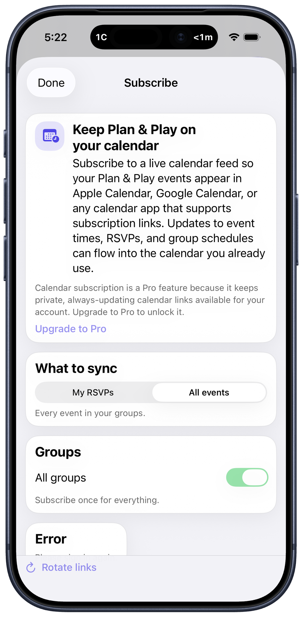 Calendar Sync
