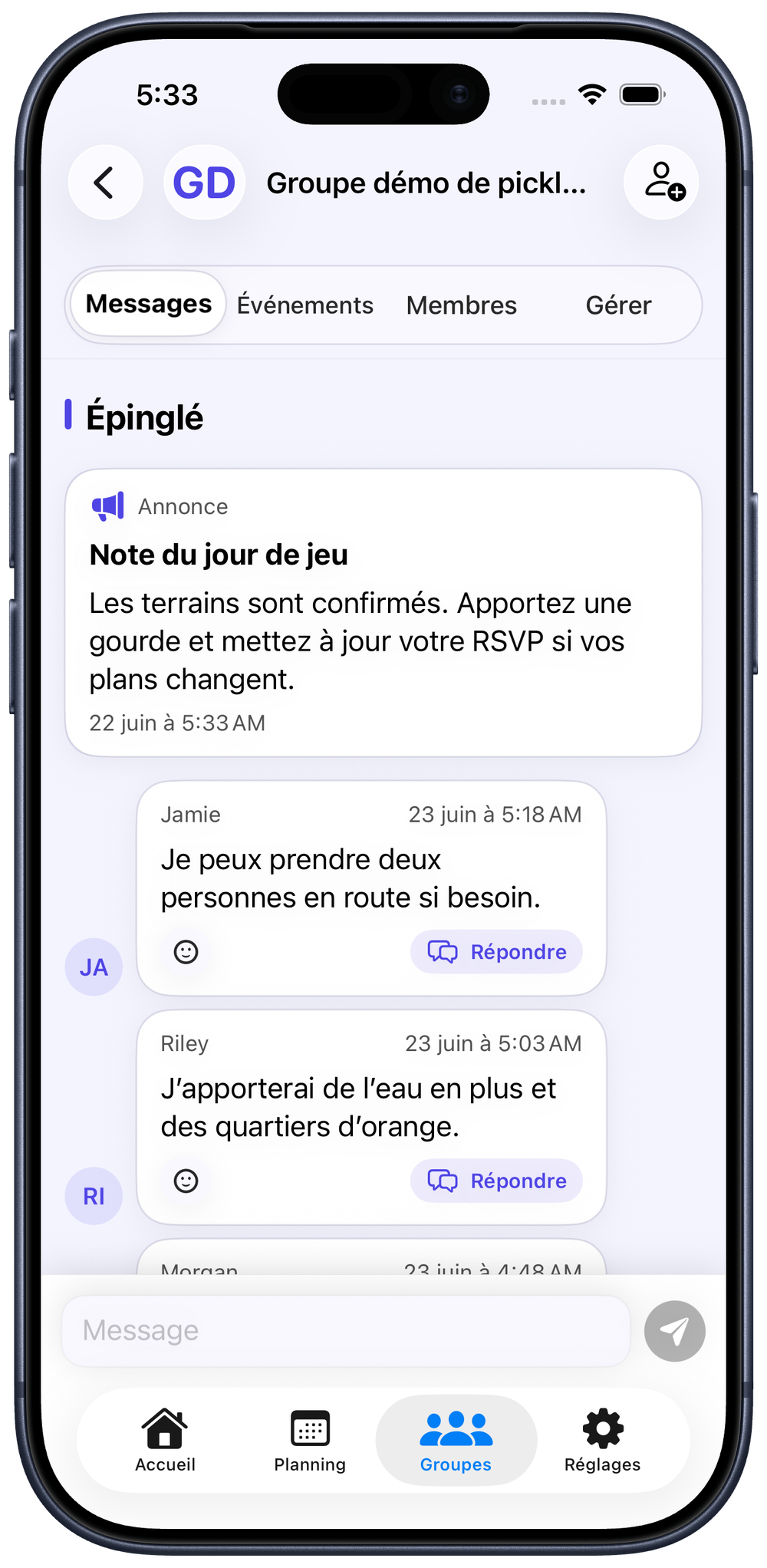 Gardez la conversation active