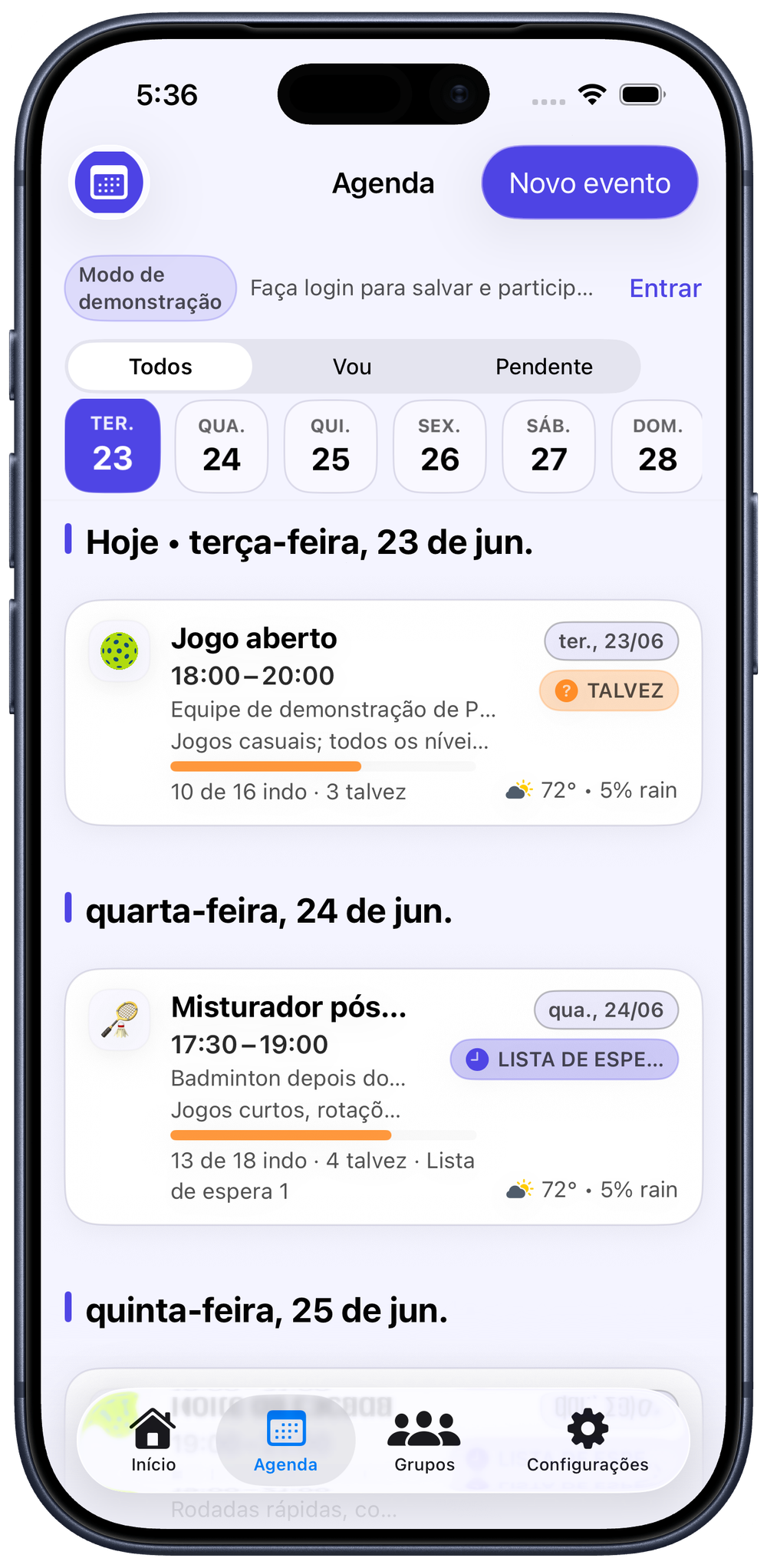 Fique em dia com sua agenda